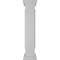 Ekena Millwork 8"W x 48"H End Newel Post with Panel, Peaked Capital & Base Trim (Installation kit included) NWL08X48EPP0B0 - alternate 4